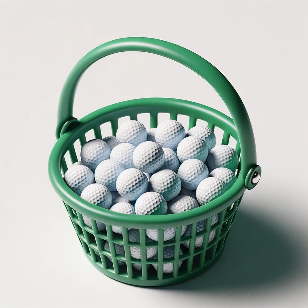 Small Bucket of Range Balls US 1 Golf